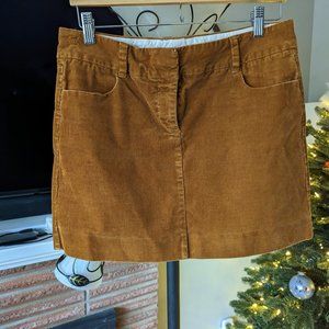 J Crew Tan Corduroy Mini Skirt